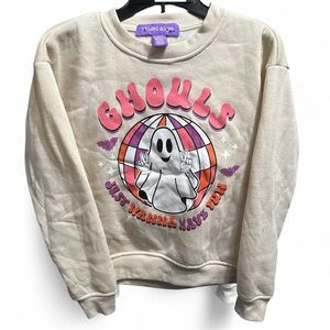 Halloween Kids Sweatshirt Ghoul Just Wanna Have Fun with small bag NWT S10-12